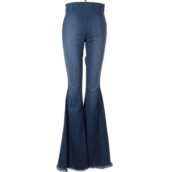 Mumu Blue Berkeley Flare Jeans - Size S - New - Picture 2 of 7